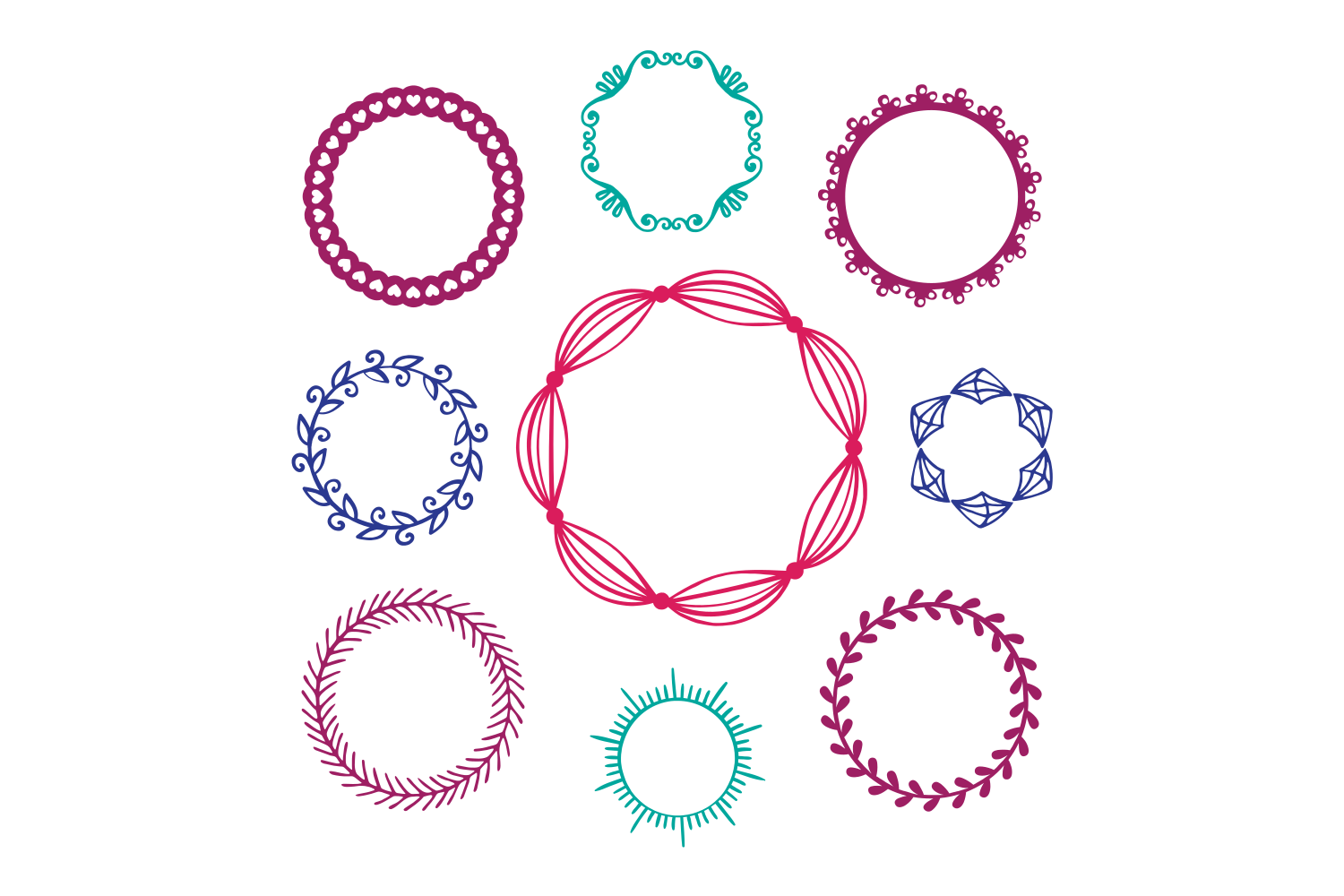 9 Monogram Frames Graphic by CraftBundles · Creative Fabrica