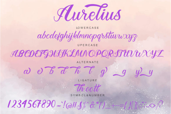 Aurelius Font PNG with transparent background - Preview 5
