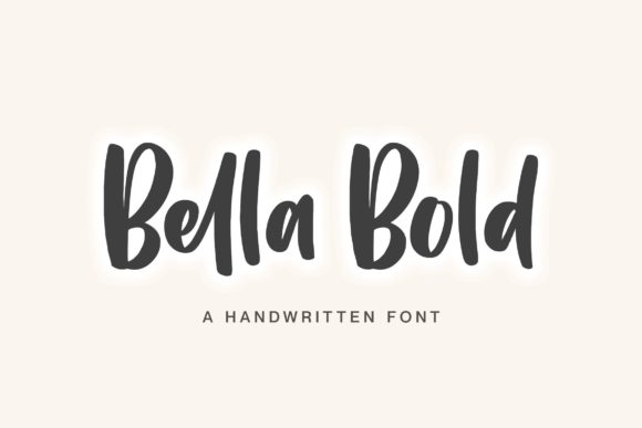Bella Bold thick wedding script font