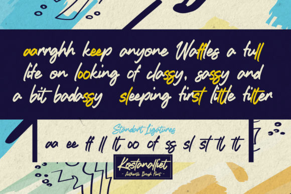 Kostanalliet Font PNG with transparent background - Preview 5