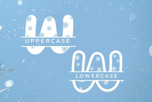Monogram Winter Font PNG with transparent background - Preview 1