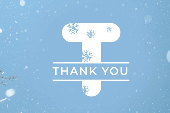 Monogram Winter Font PNG with transparent background - Preview 3