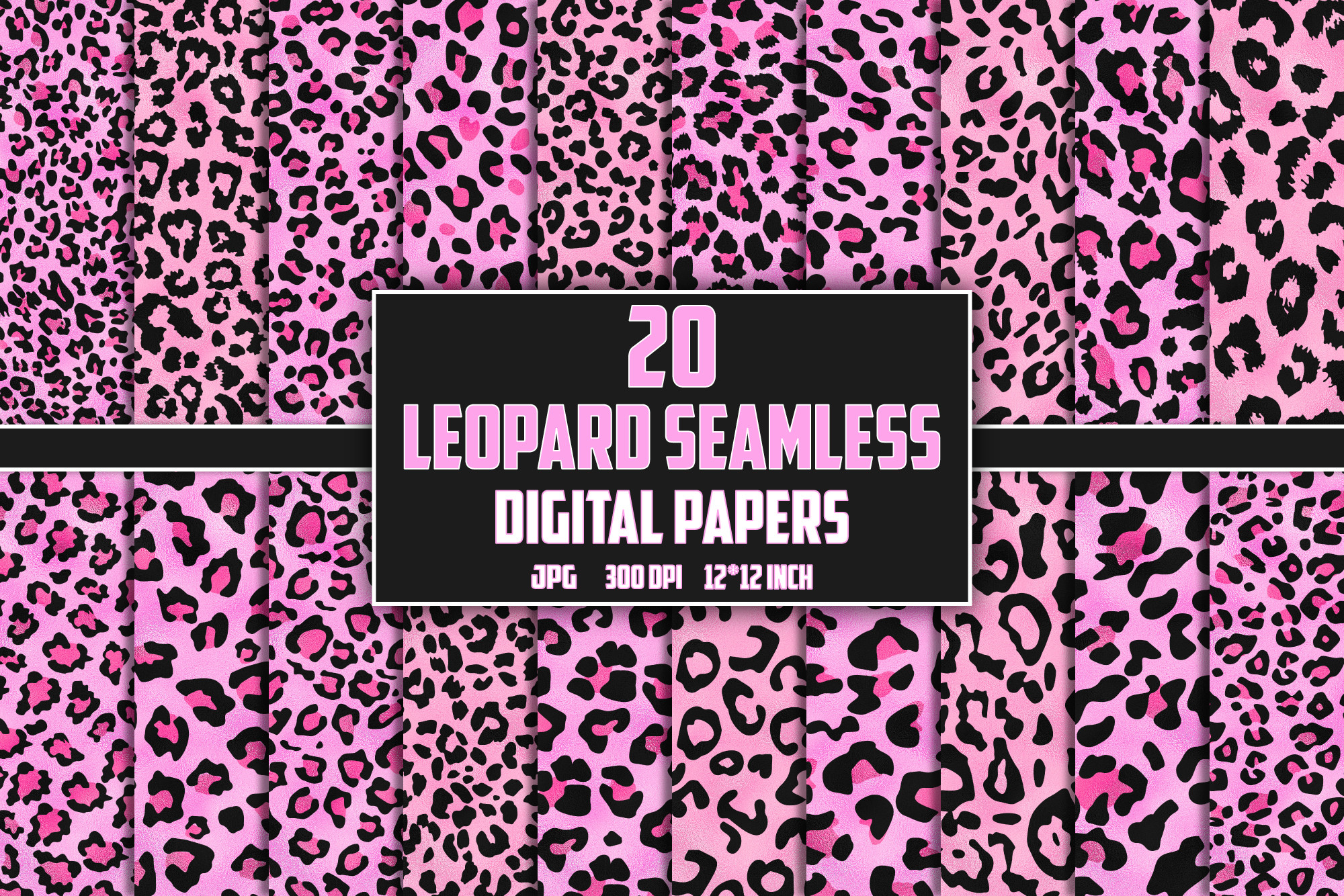 Pink Rose Gold Leopard Digital Paper Jpg Graphic by Pixeo · Creative ...