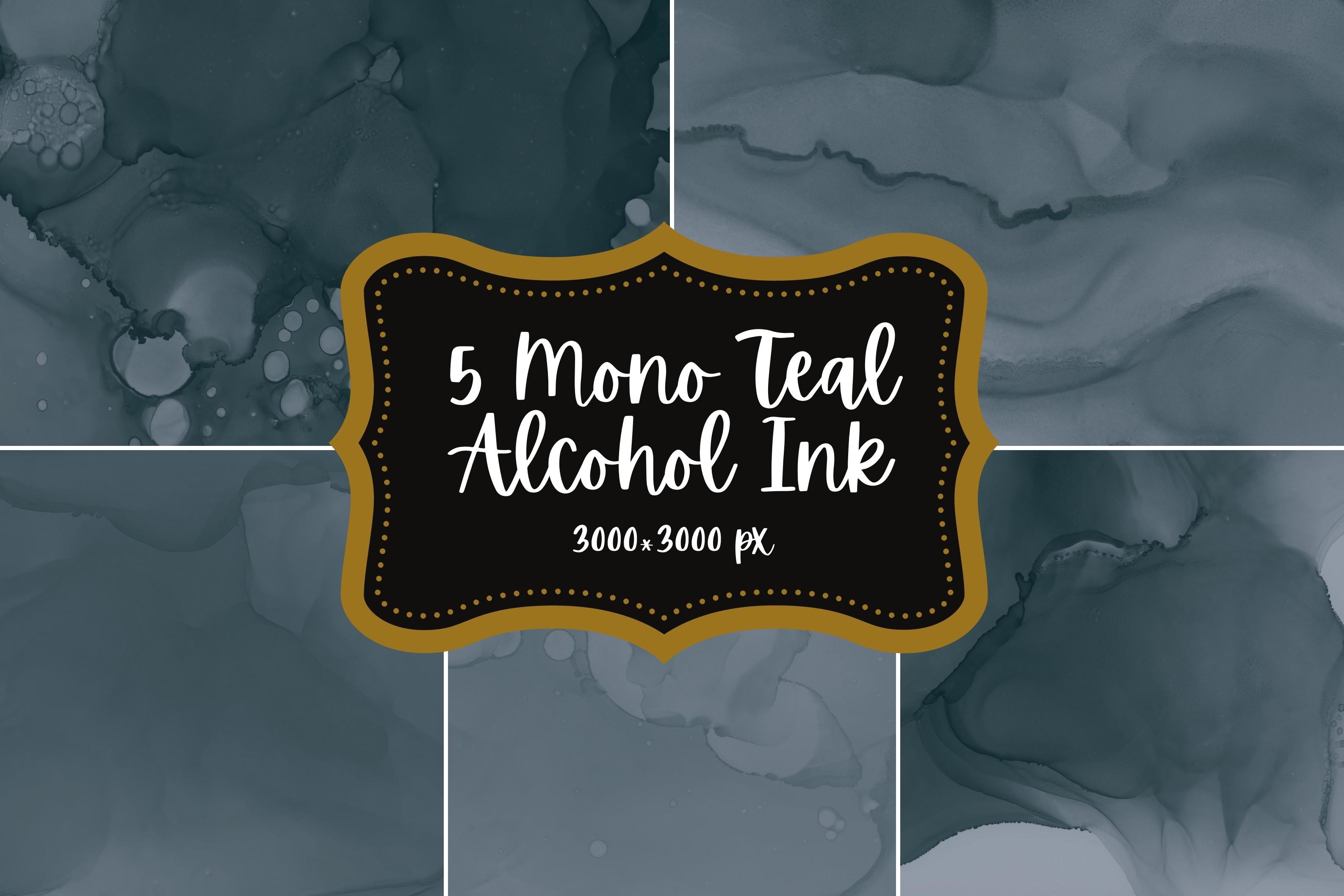 18 Mono Teal Alcohol Ink Paper Graphic by Millie Her Majesty · Creative ...