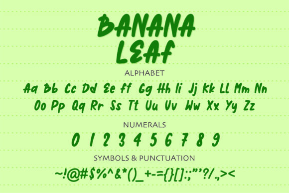 Banana Leaf Font - Preview 1