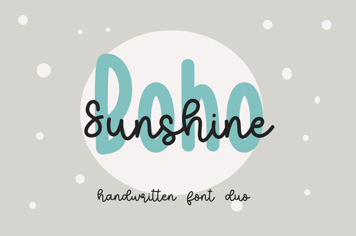 Boho Sunshine preview, warm sunny script