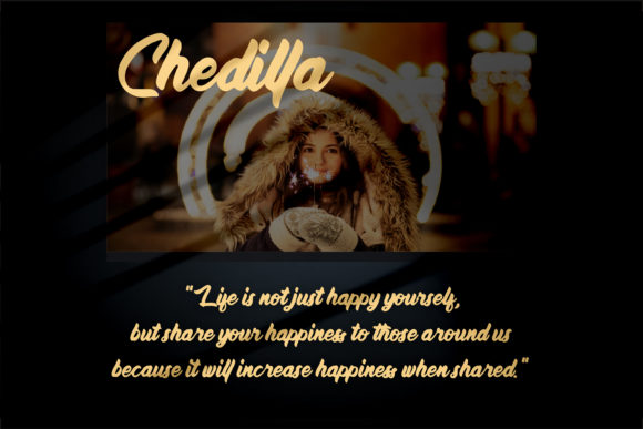 Chedillla Font - Preview 1