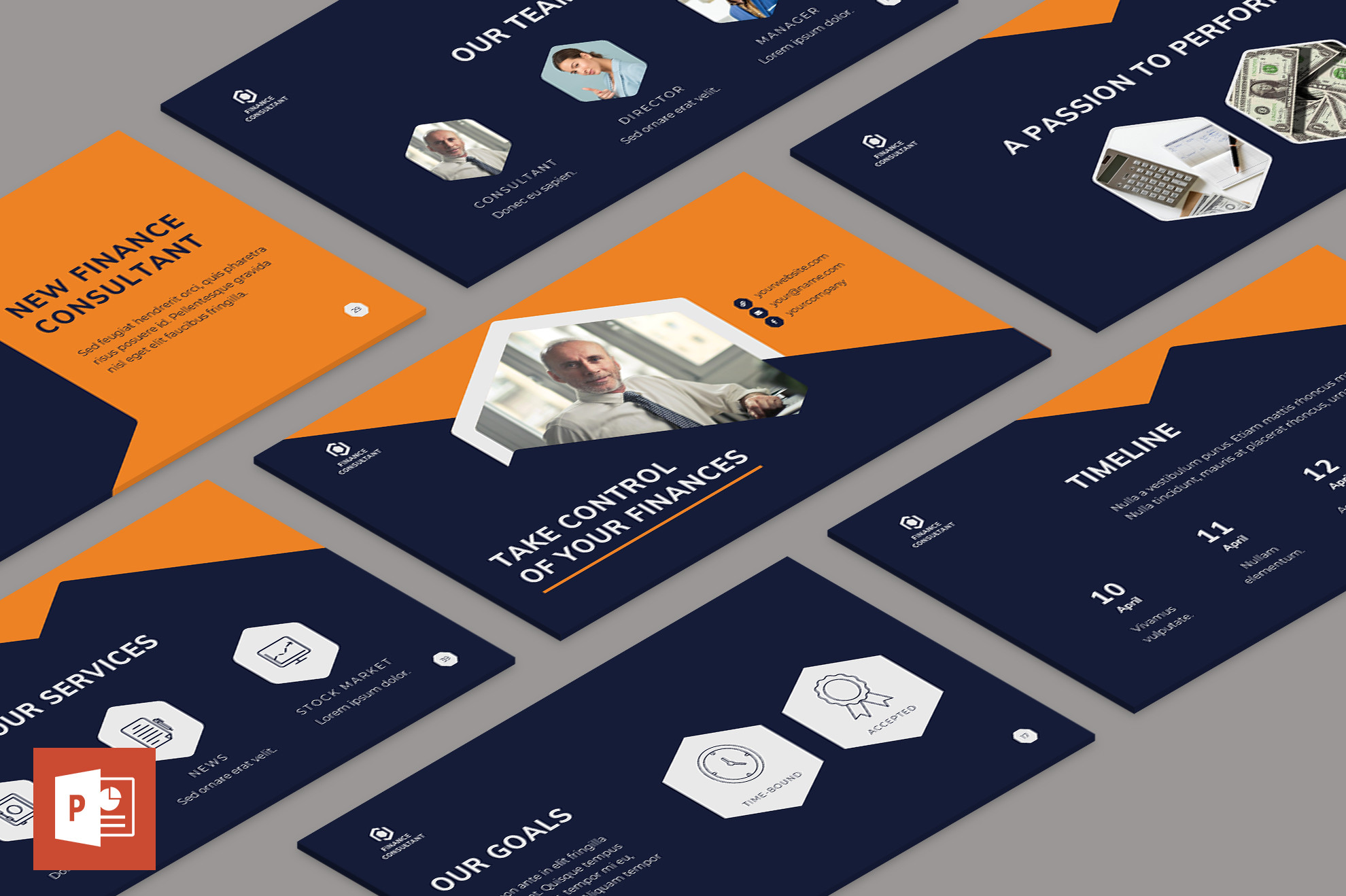 PowerPoint Template Business Presentation with Fully Editable Infographics and Modern Design