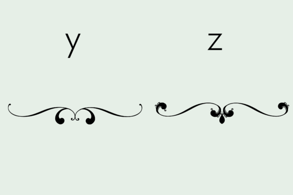 Flourishes Dividers and Swirls Font PNG with transparent background - Preview 6
