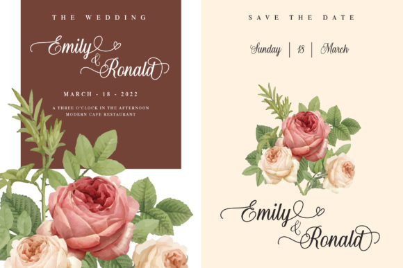 Lovely Floristha Font PNG with transparent background - Preview 2