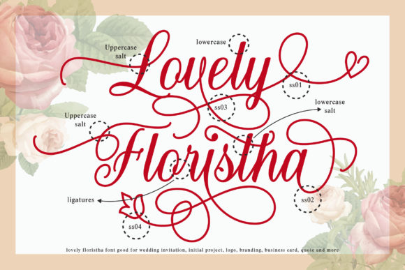 Lovely Floristha Font PNG with transparent background - Preview 3