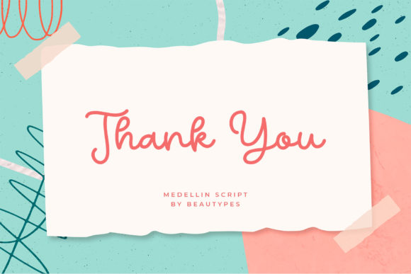 Medellin Script Font PNG with transparent background - Preview 6