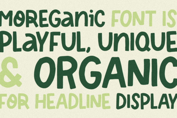 Moreganic Font PNG with transparent background - Preview 1