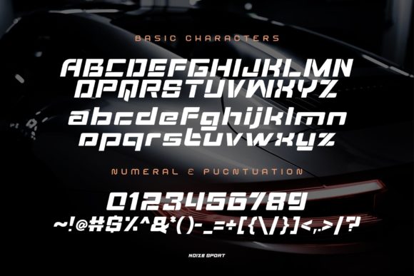 Noize Sport Font PNG with transparent background - Preview 2