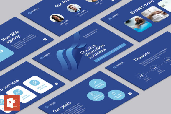 Preview of SEO Agency PowerPoint Template marketing presentation template
