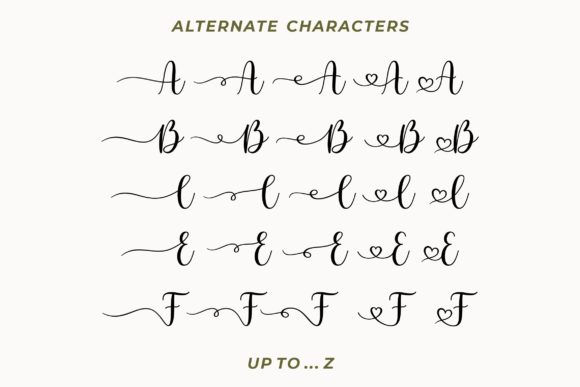 Samantha Calligraphy Font PNG with transparent background - Preview 6