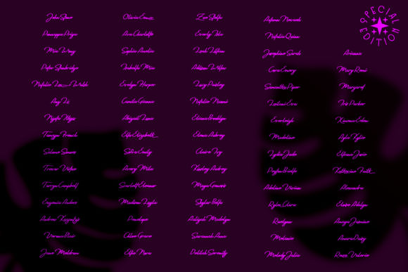 Shaa Shaa Font PNG with transparent background - Preview 1