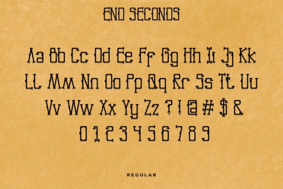 End Seconds Font - Preview 3