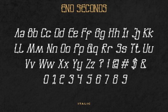End Seconds Font - Preview 6