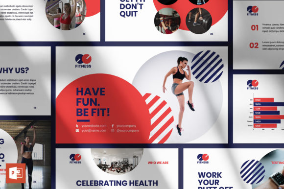 Preview of Fitness Trainer PowerPoint Template sports presentation template