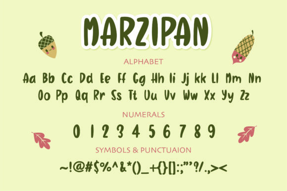 Marzipan Font PNG with transparent background - Preview 1