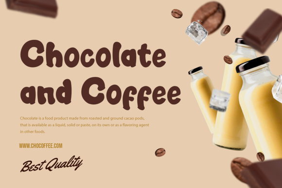 Mocca Sweet Font PNG with transparent background - Preview 2