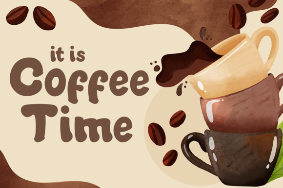 Mocca Sweet Font PNG with transparent background - Preview 3
