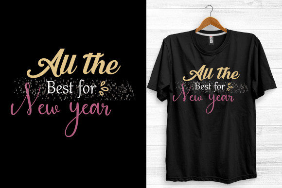 New Year 2022 Typography T-shirt Design Graphic Print Templates By Bitmate Studio