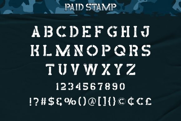 Paid Stamp Font PNG with transparent background - Preview 3