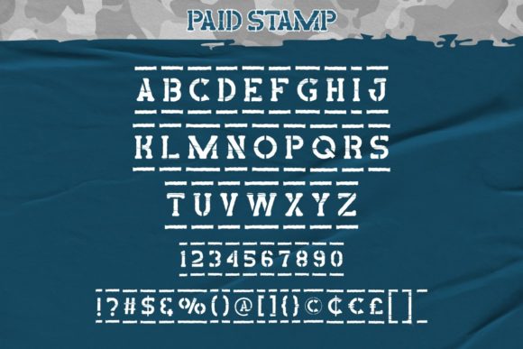 Paid Stamp Font PNG with transparent background - Preview 5