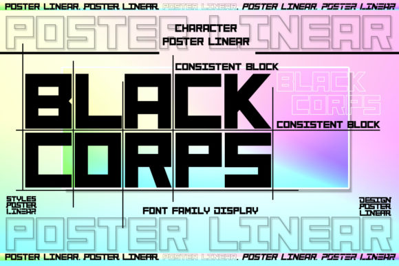 Poster Linear Font PNG with transparent background - Preview 4