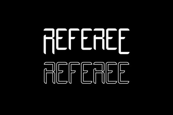Referee Font PNG with transparent background - Preview 1