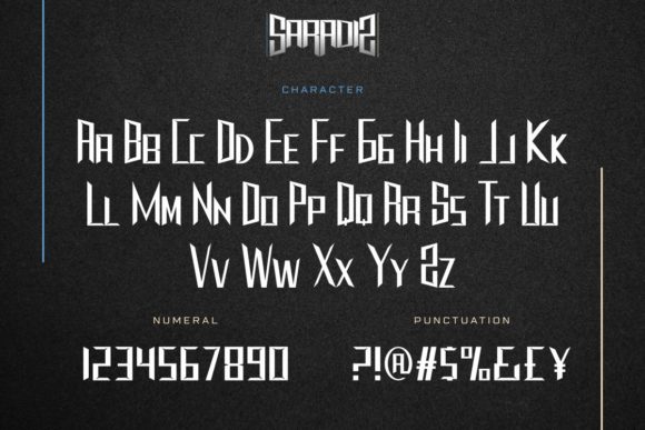 Saradiz Font PNG with transparent background - Preview 3