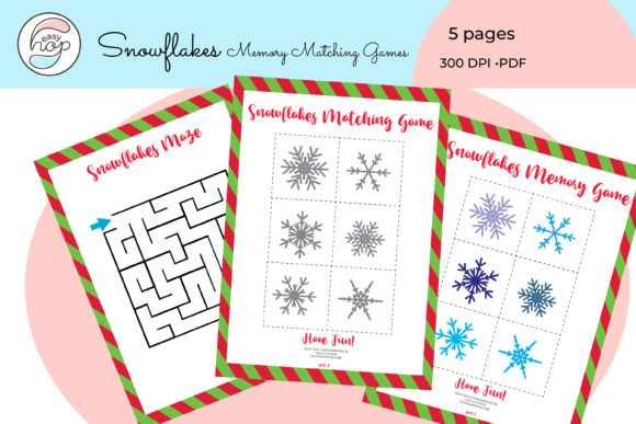 Snowflake Memory, Shadow Matching Game