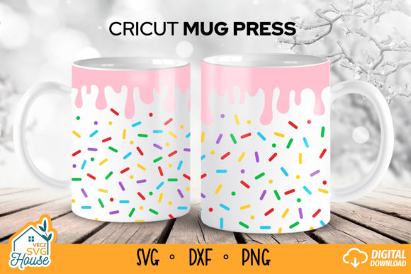 Cricut Mug Press Svg Donut Drip Graphics