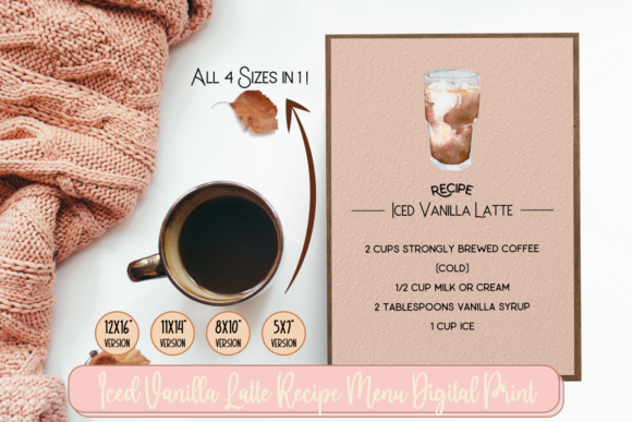 Iced Vanilla Latte Coffee Recipe