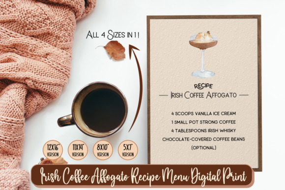 Irish Coffee Affogato Recipe Print