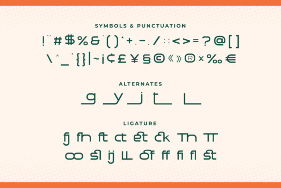 Modeon Font font preview - 5