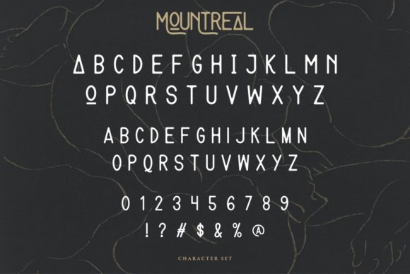 Mountreal Font PNG with transparent background - Preview 3