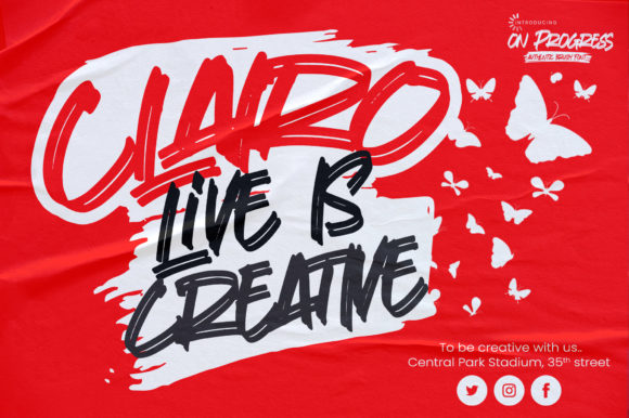 On Progress Font PNG with transparent background - Preview 2
