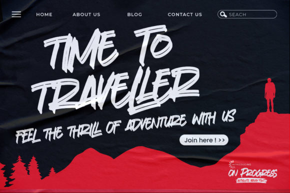 On Progress Font PNG with transparent background - Preview 3