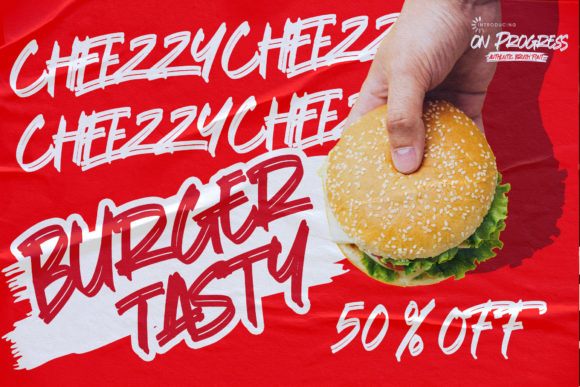 On Progress Font PNG with transparent background - Preview 4