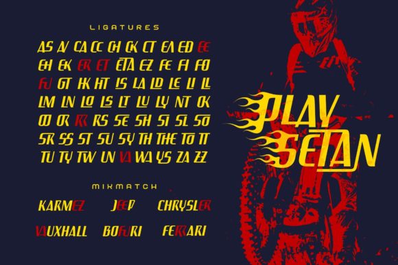 Play Setan Font PNG with transparent background - Preview 2