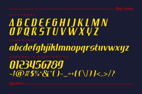 Play Setan Font PNG with transparent background - Preview 3
