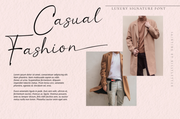 Saintine Font font preview - 2