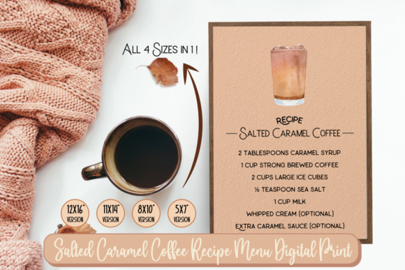 Salted Caramel Coffee Recipe Print