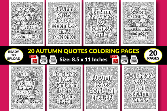 Autumn Coloring Book Pages for Adult