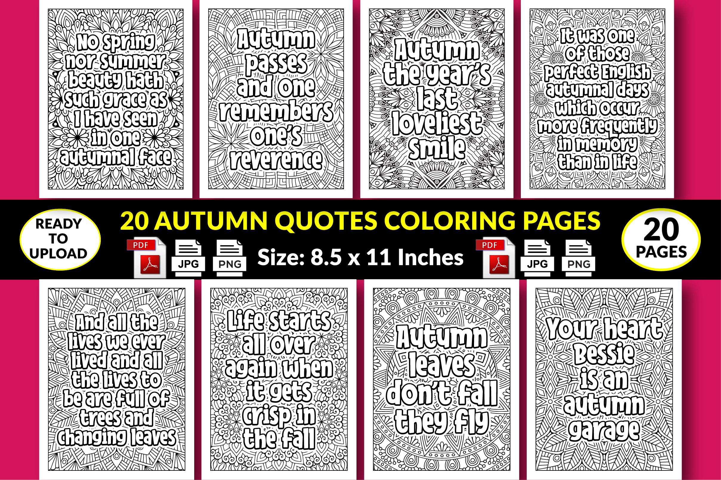 Autumn Coloring Book Pages for Adult