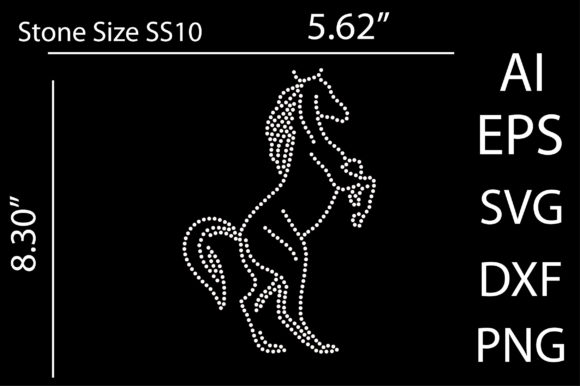 Horse Rhinestone Template Design
