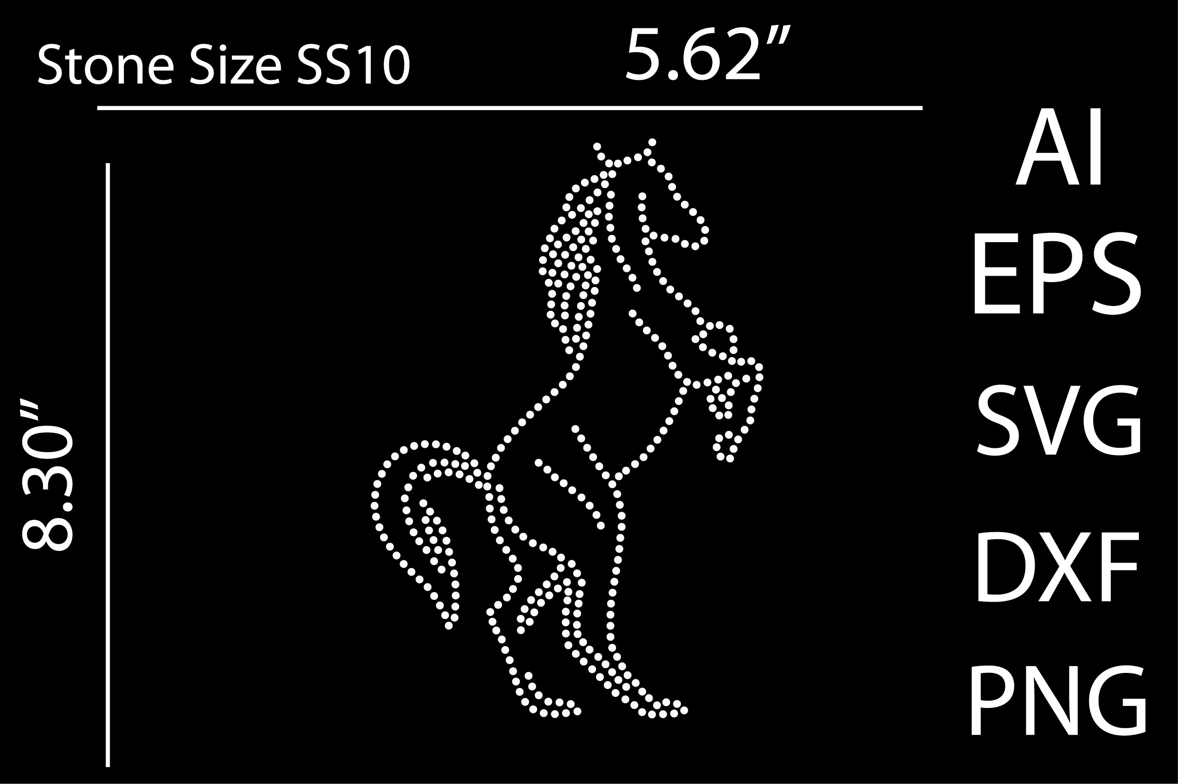 Horse Rhinestone Template Design